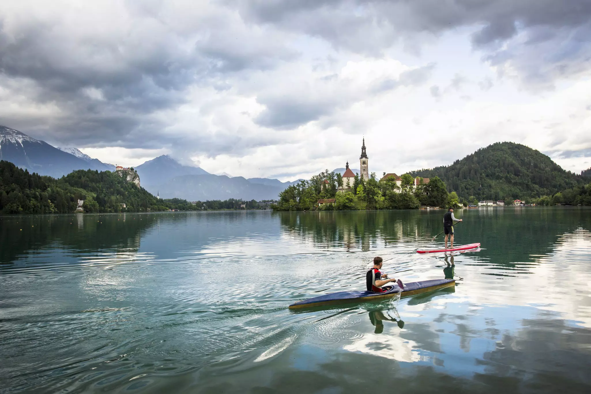 If you're traveling over the border from Austria, make a stop at beautiful Lake Bled © Matthew Micah Wright / Getty Images