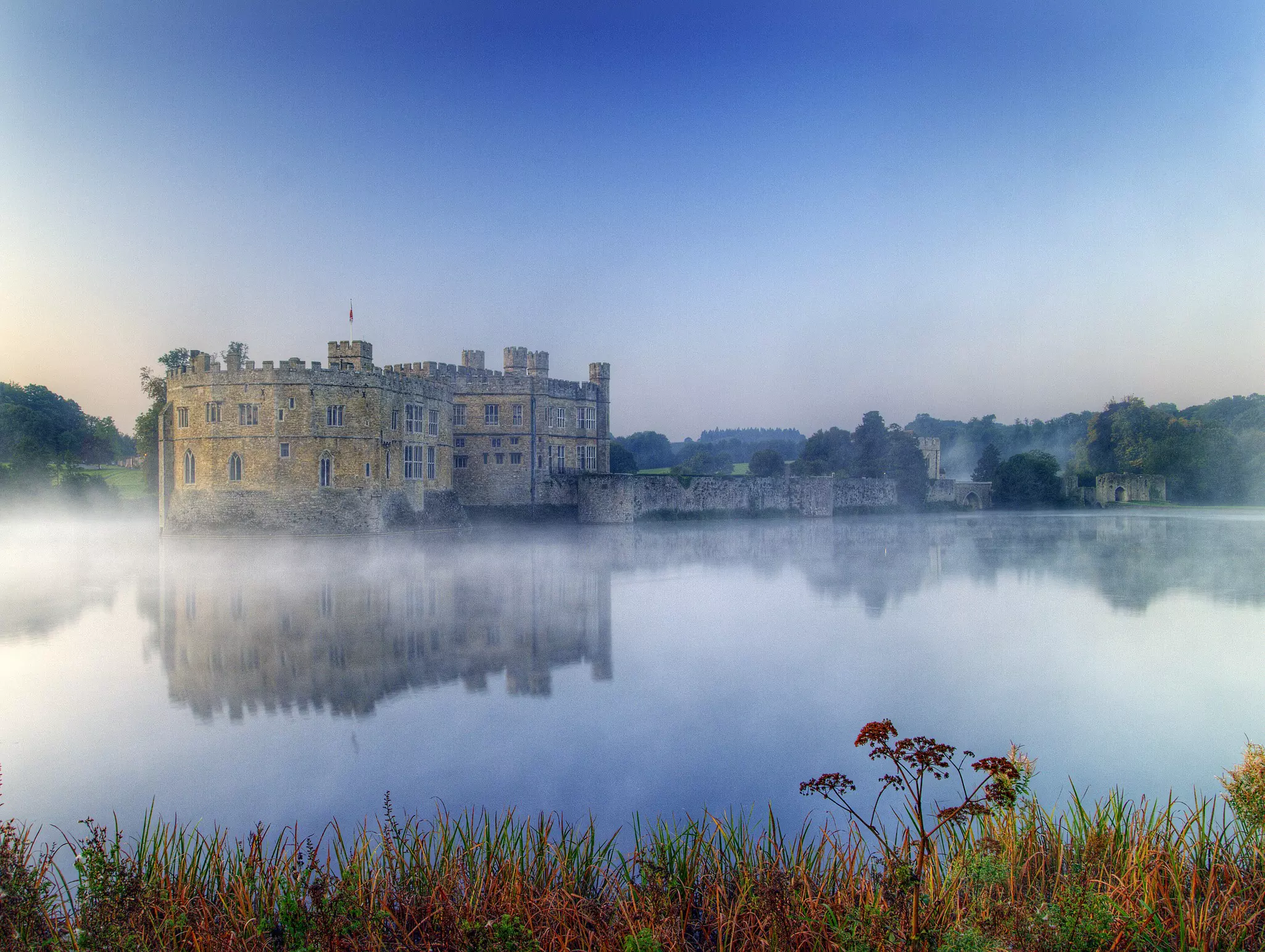 The photogenic Leeds Castle captured in the dawn light. Andy McGowan/Getty Images