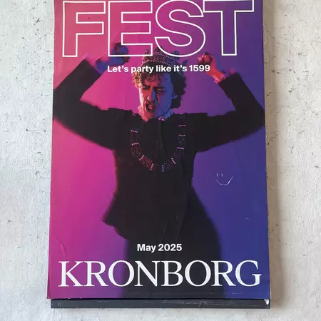 Poster of the an exhibition called Fest from May 2025 at Kronborg Castle.