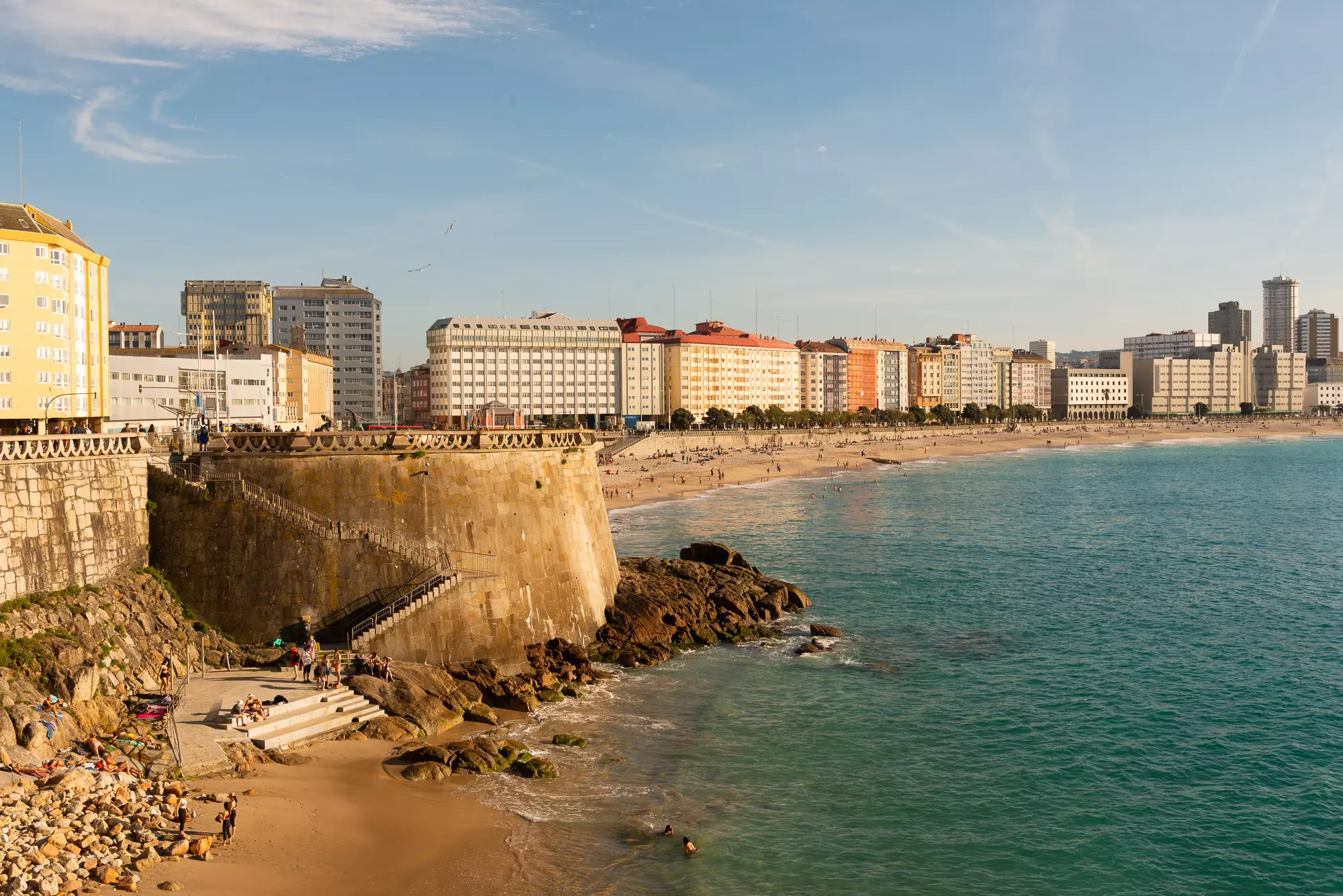 The expansive Playa de Orzan is a popular surf spot © Austin Bush