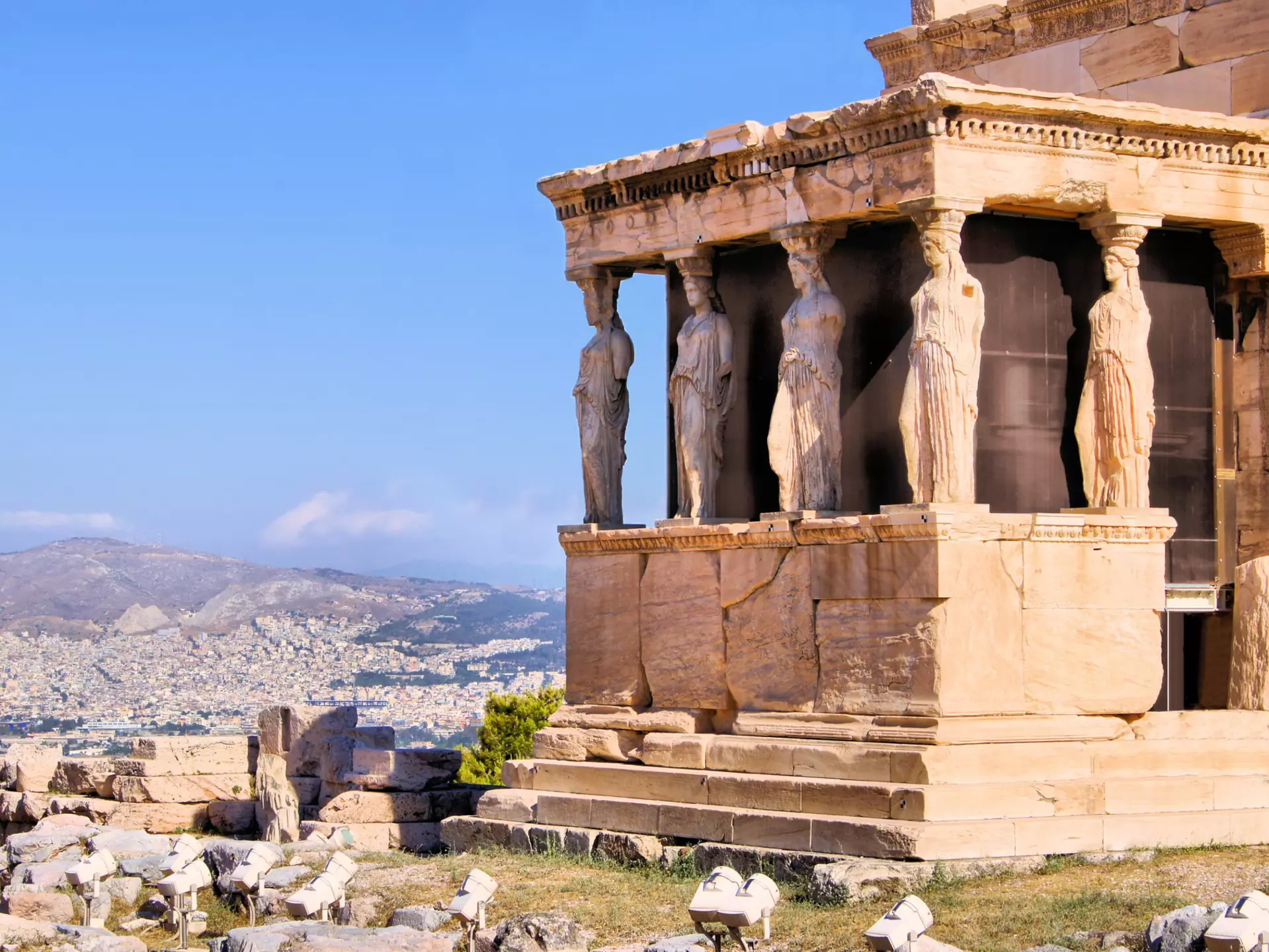 The Porch of the Caryatids on the Acropolis’ Erechtheion. JeniFoto / Shutterstock