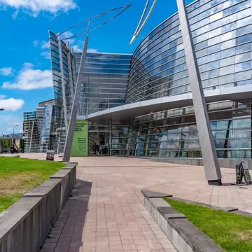 The exterior of the Christchurch Art Gallery, New Zealand.