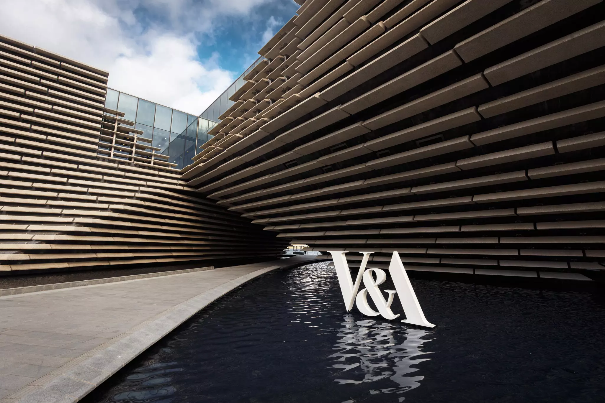 The V&A Dundee, designed by Kengo Kuma in Dundee, Scotland.