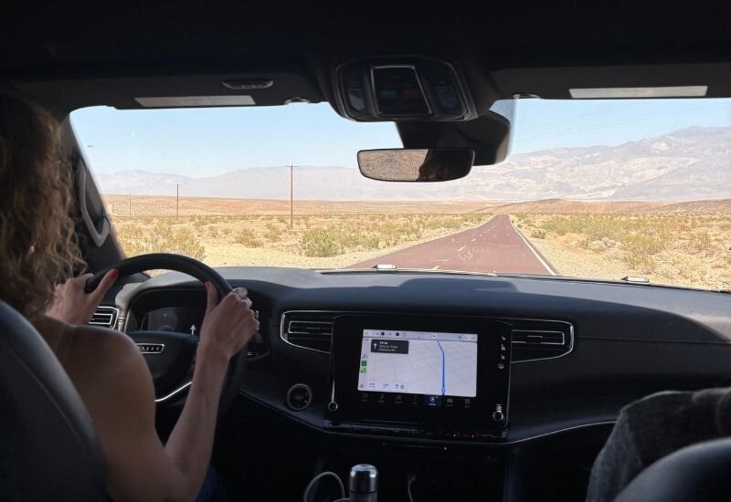 Driving through Death Valley, California