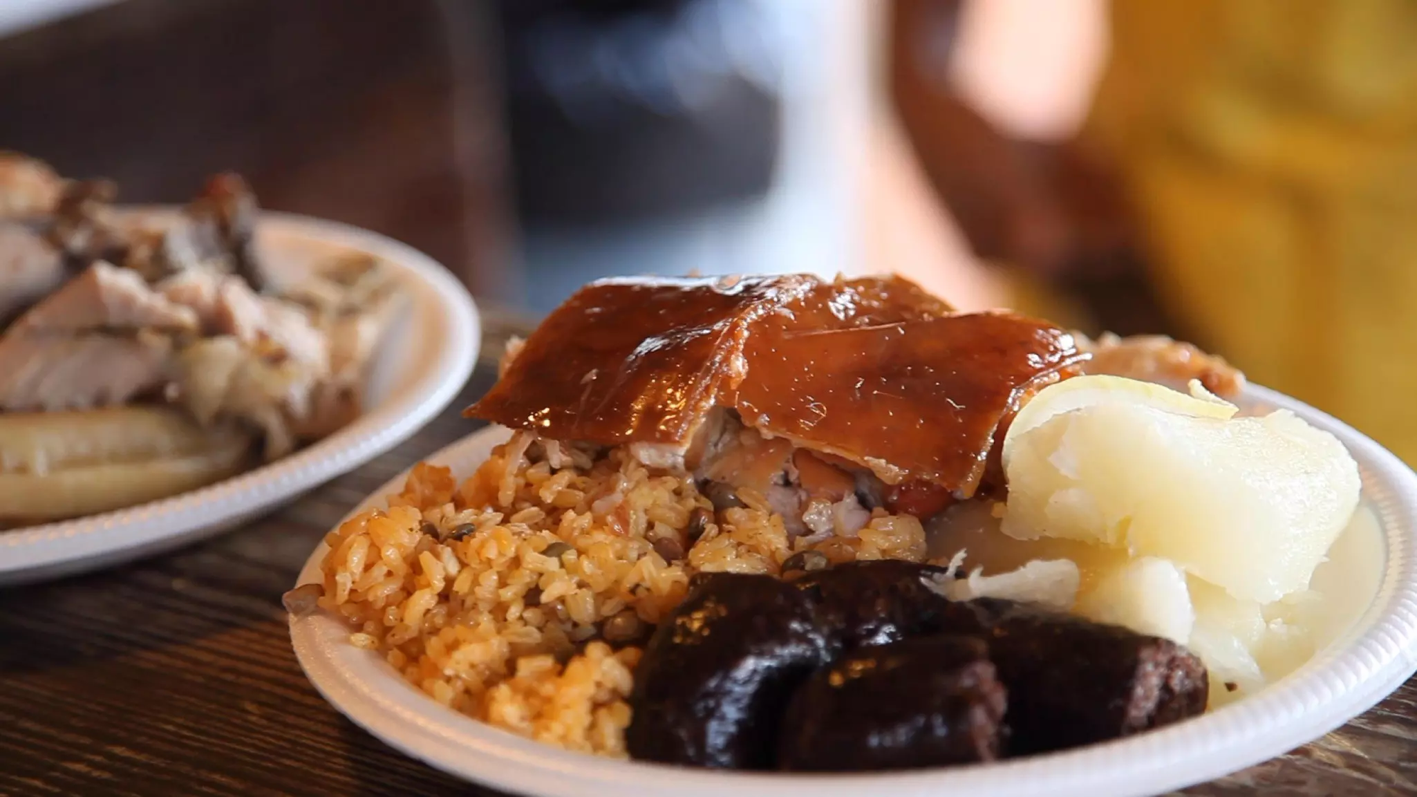 Lechón consists of an expertly seasoned whole pig that is slow-roasted until it’s fall-apart tender, juicy, and flavorful © Courtesy of Discover Puerto Rico