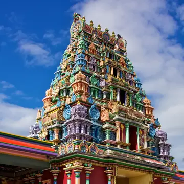 The colorful design of the Sri Siva Subramaniya Swami Temple, Nadi, Fiji