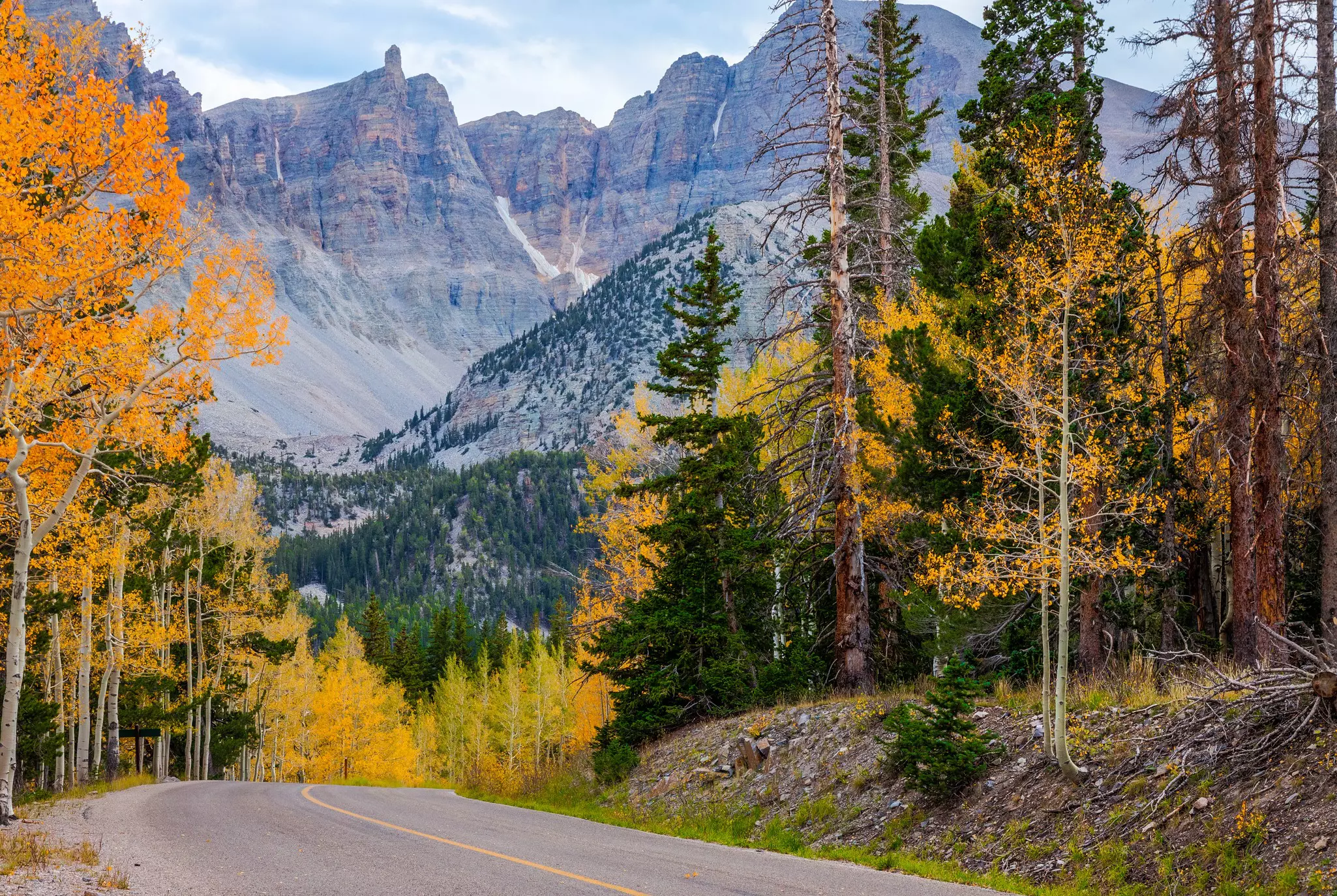 Wheeler Peak, at over 13,000 feet in elevation, is an overwhelming sight in scenic Great Basin National Park © Arlene Waller / Shutterstock