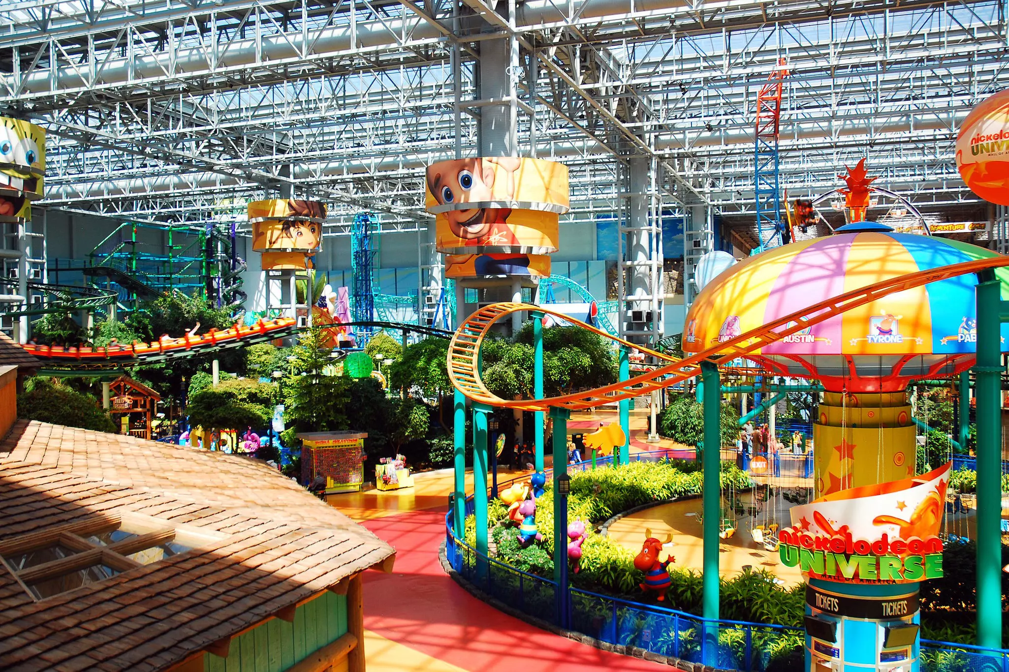 The colourful amusement park inside the Mall of America.