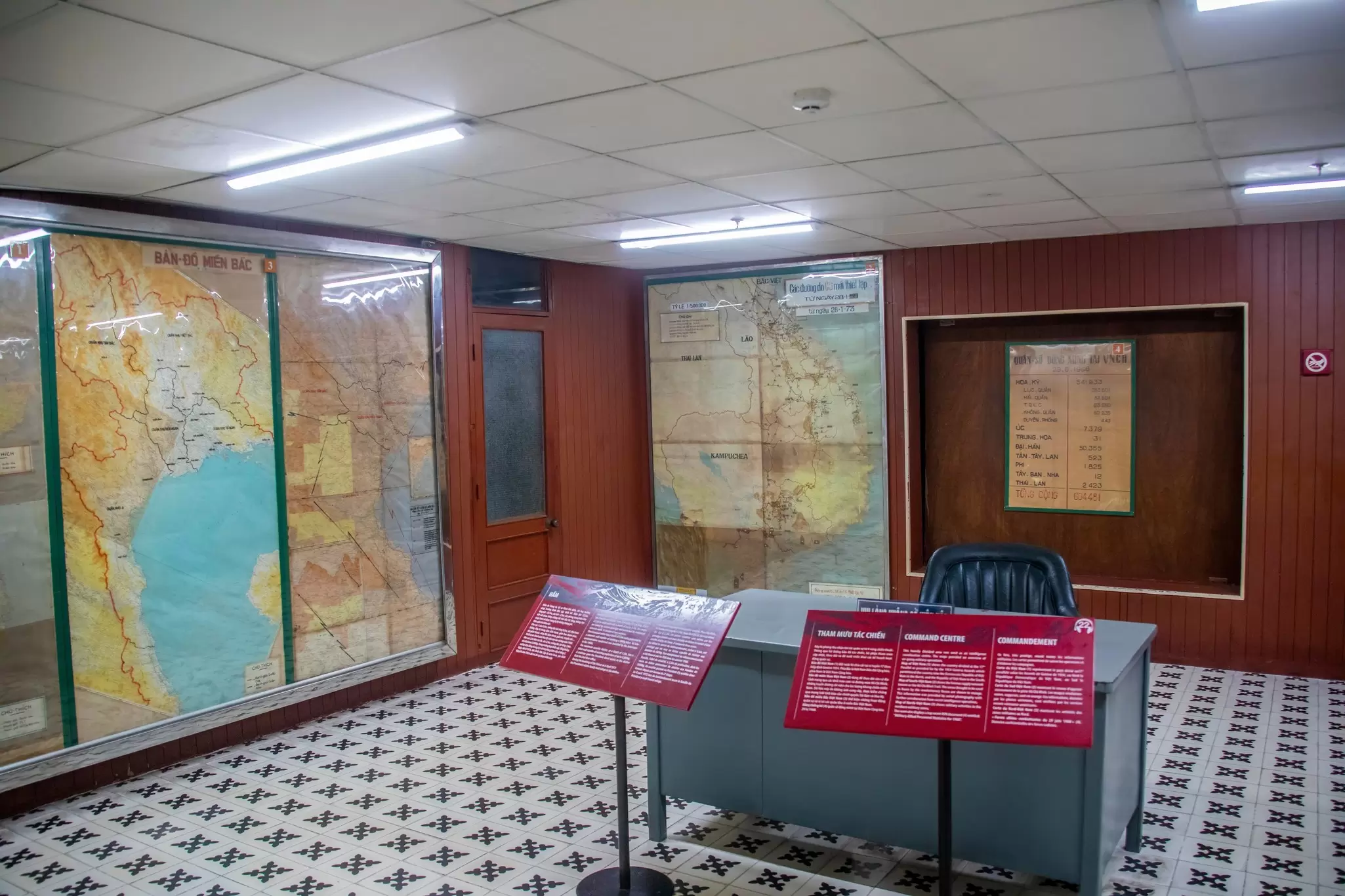 The basement bunker under the Reunification Convention Hall