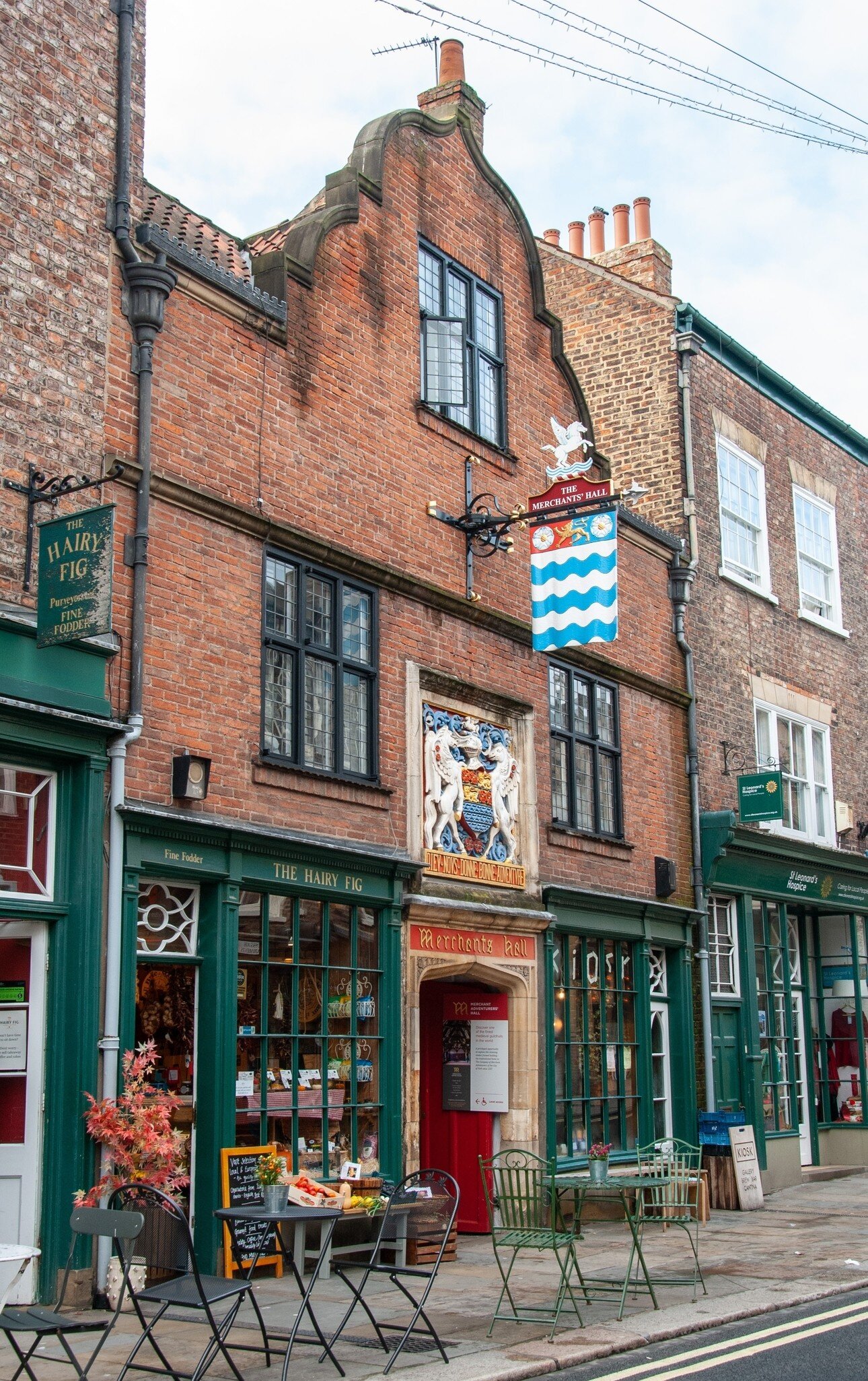 The Gatehouse  of the the Merchant Adventurers' Hall medieval guildhall on Fossgate street in the city of York, England