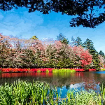A lake in Karuizawa during the fall season.