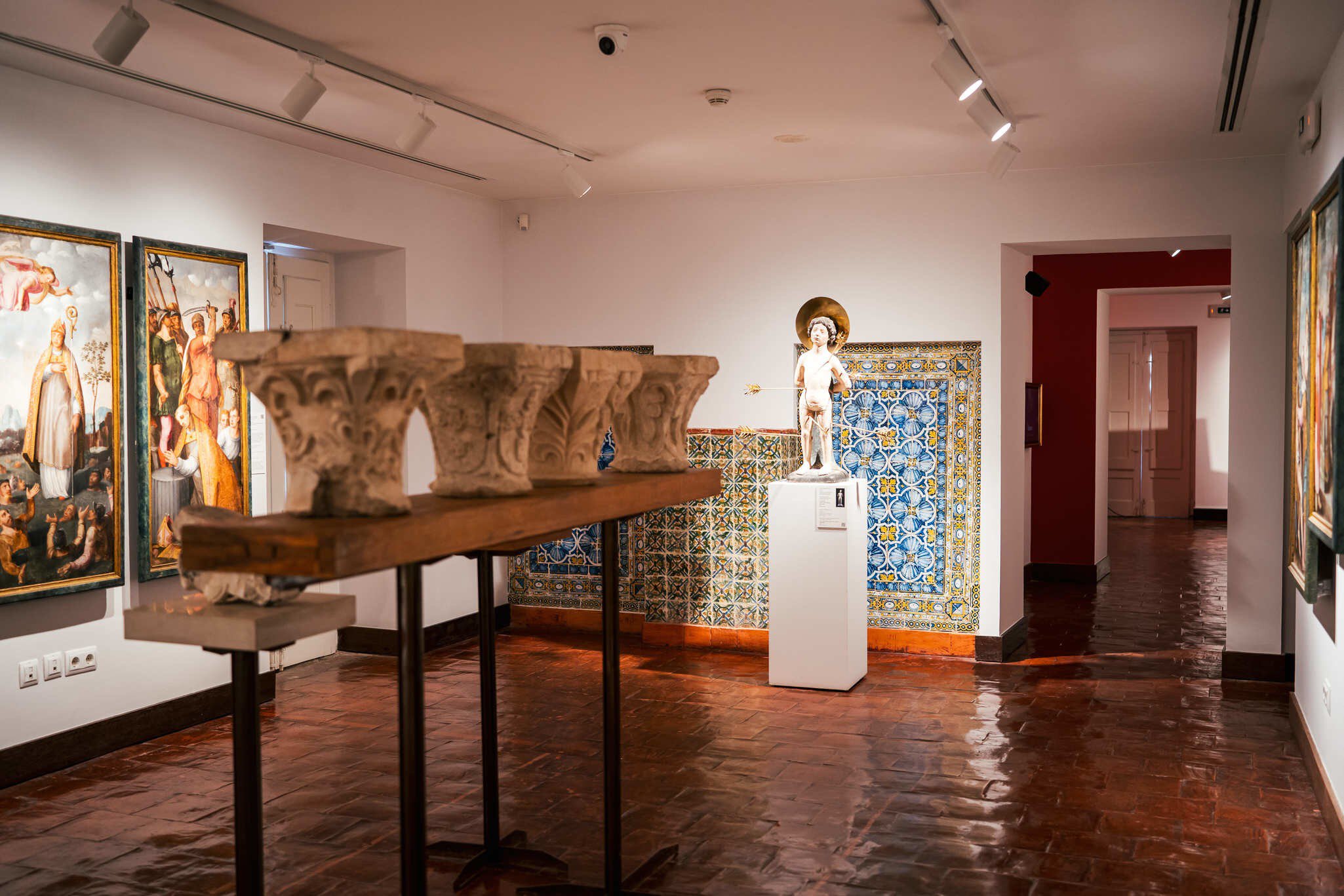 View of the exhibits at the Museu Municipal de Óbidos in Portugal.