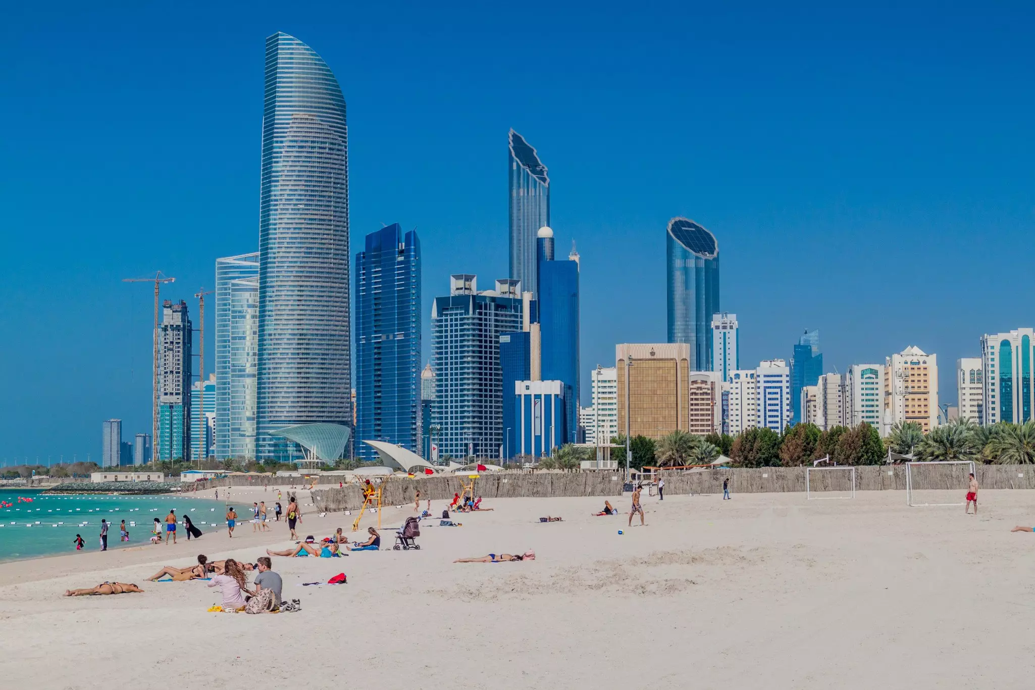 Corniche beach in Abu Dhabi