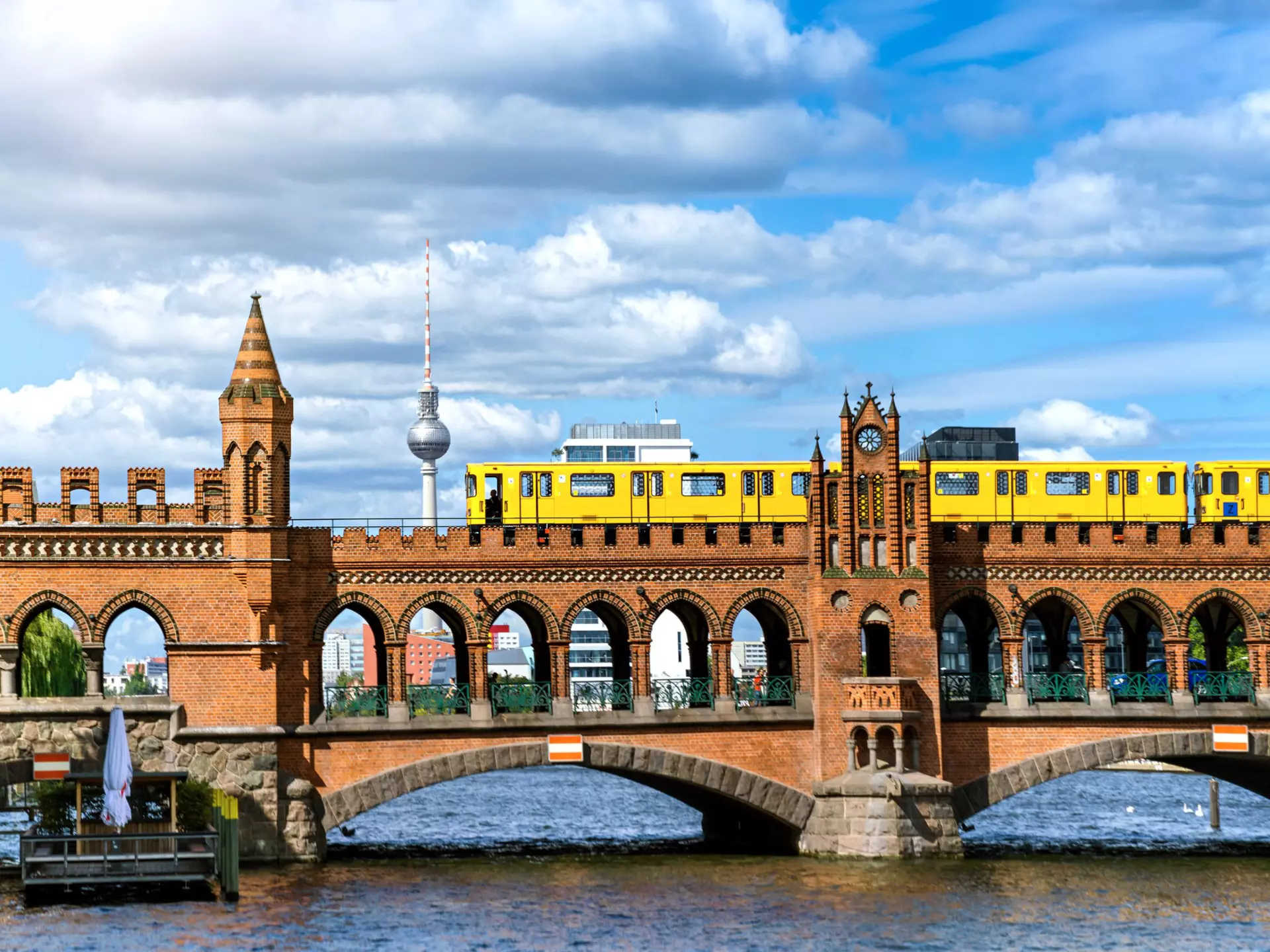 A U-Bahn crossing Oberbaumbrücke in Berlin. Nikada/Getty Images