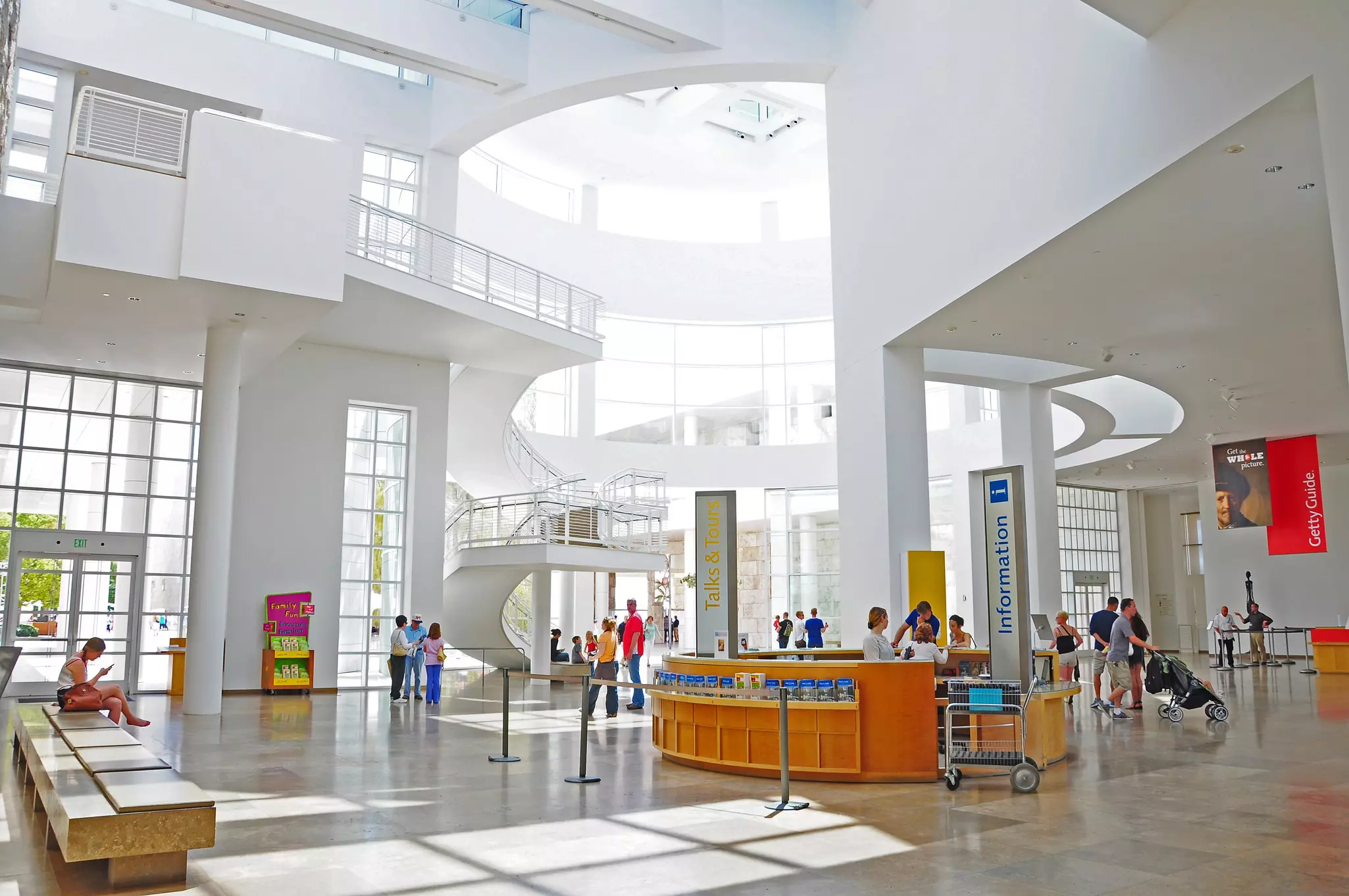 The Getty Center's sunny interior