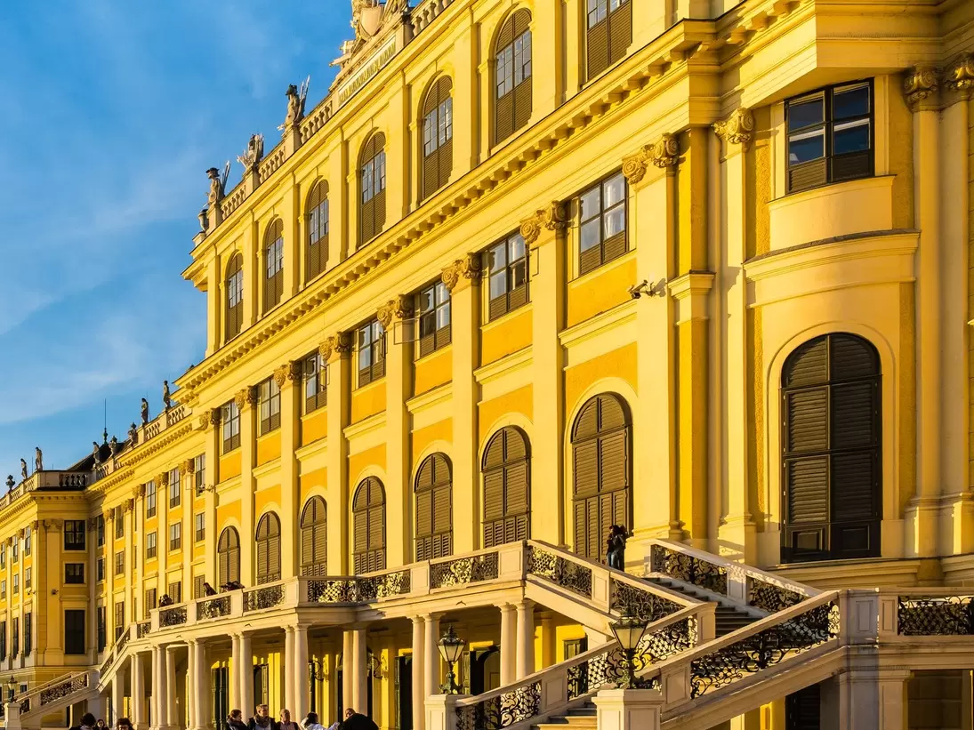 Schloss Schönbrunn on a sunny day in Vienna, Austria
