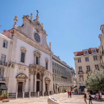 Lisbon, Portugal - July 30, 2023: Beautiful Church of Saint Dominic in Lisbon's old city.