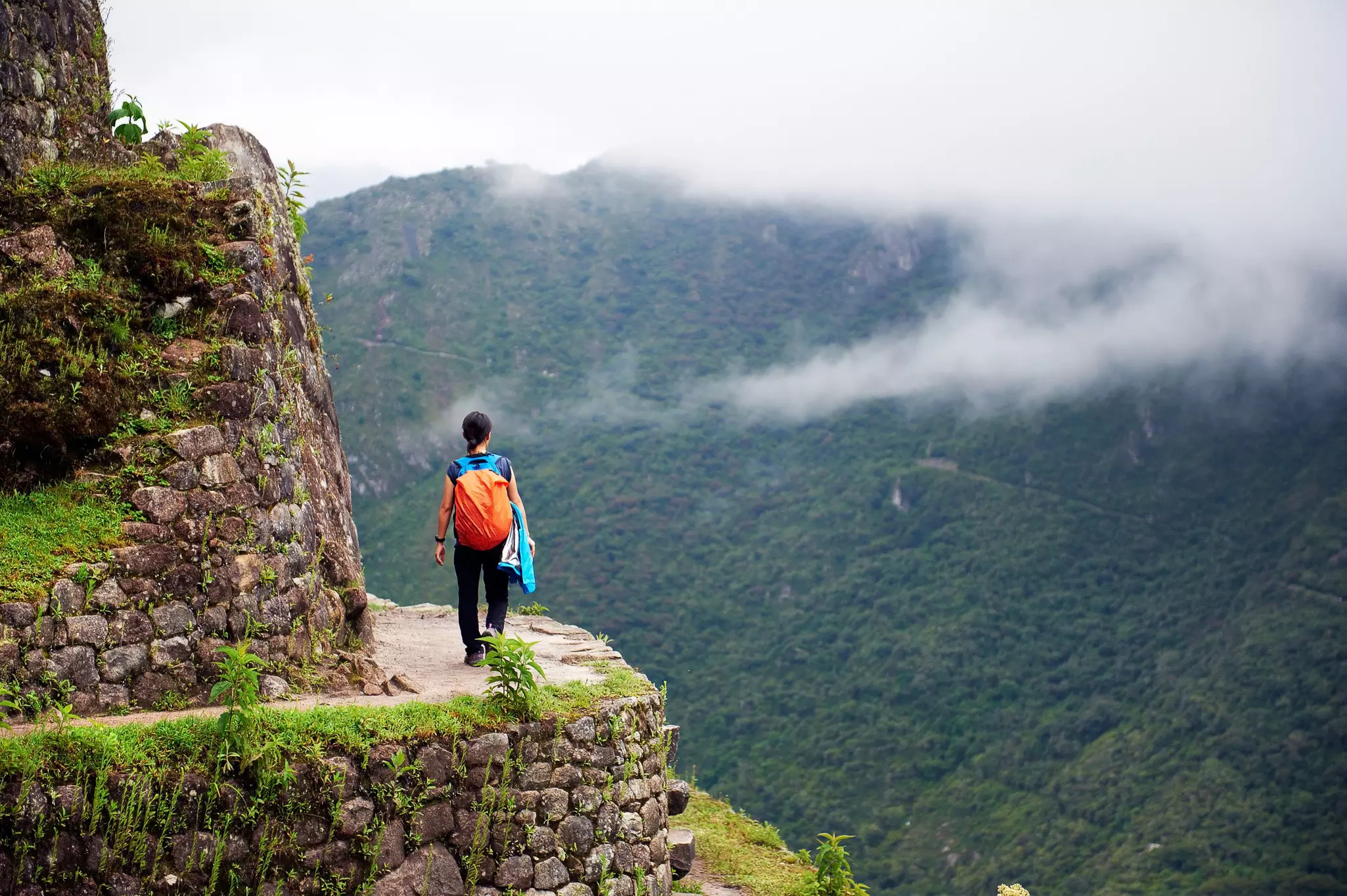A view over the ruins of Machu Picchu