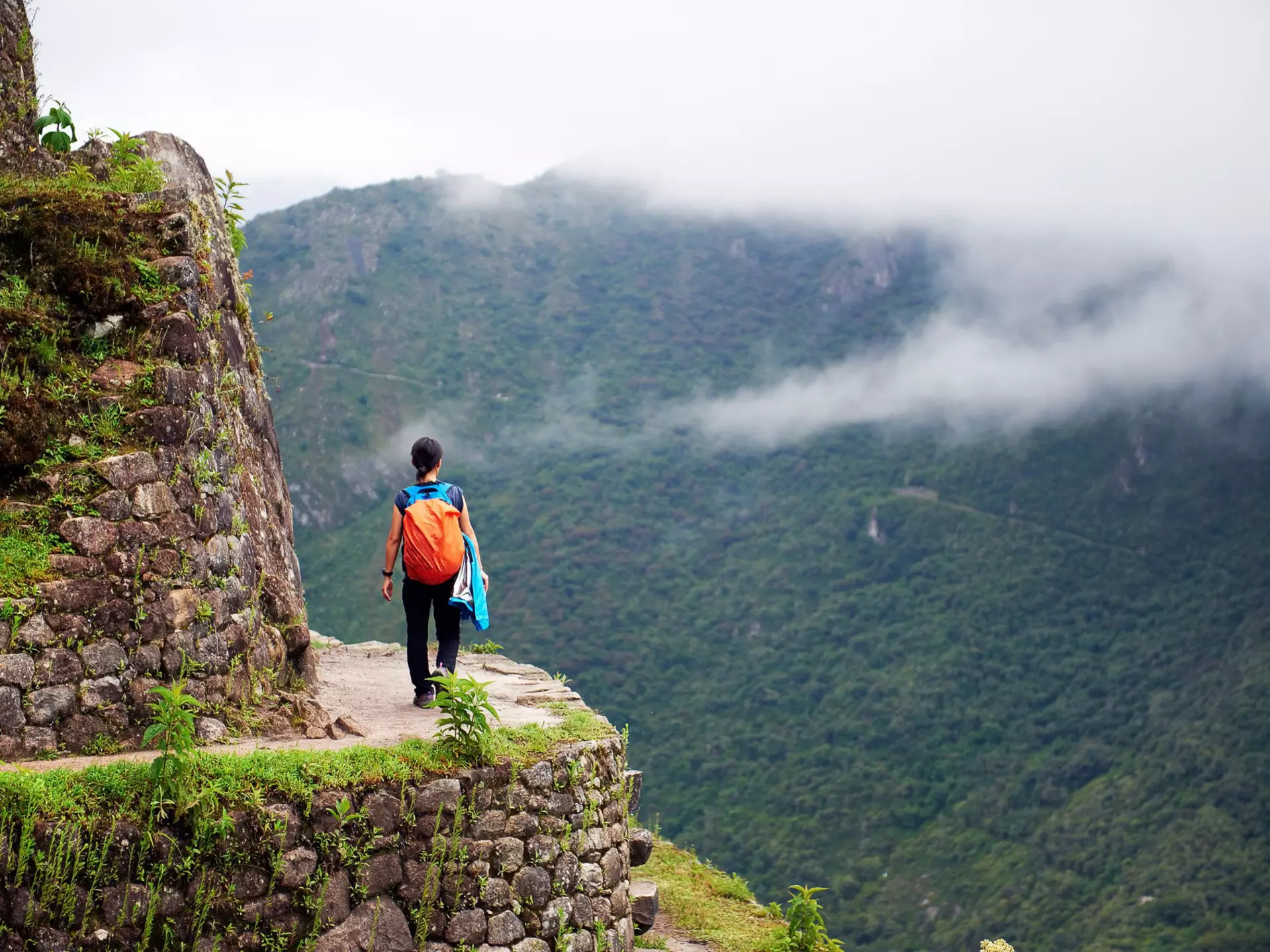 A view over the ruins of Machu Picchu