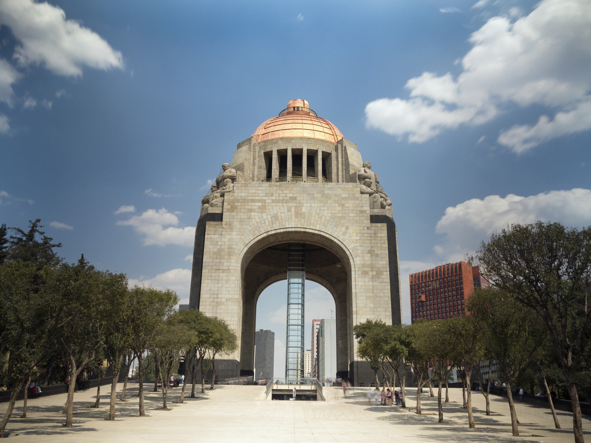 View of the Monumento a la Revolución in Mexico City.