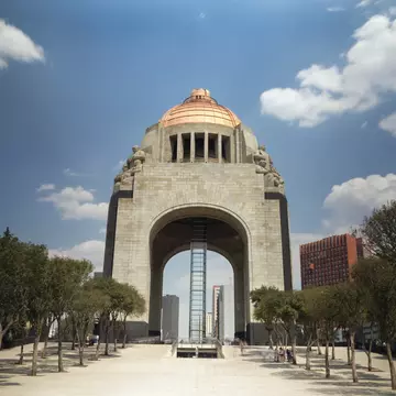 View of the Monumento a la Revolución in Mexico City.
