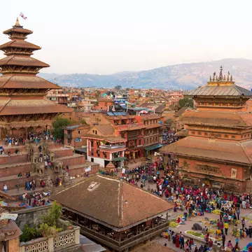 Bhaktapur Durbar Square in Bhaktapur, Nepal. Sammy L/Shutterstock