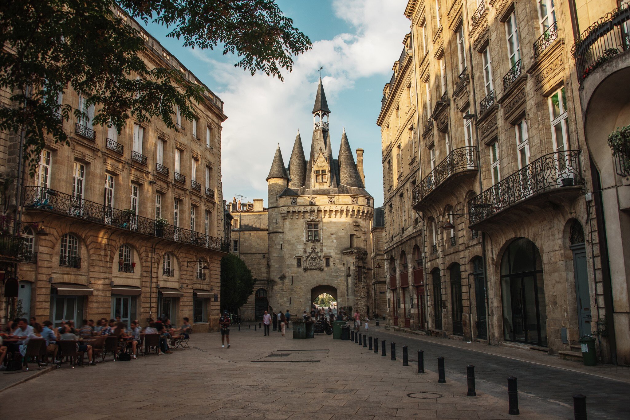 Porte Cailhau, one of the main entrances to the old city, in Bordeaux, France.