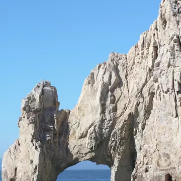 View of the iconic rock formation, El Arco, at Land's End in Cabo San Lucas, Mexico.