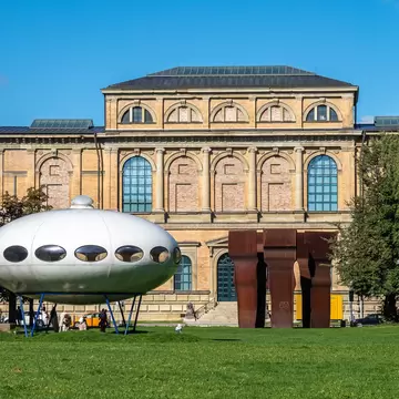 View of the historic palace and museum Alte Pinakothek in Munich, Germany.