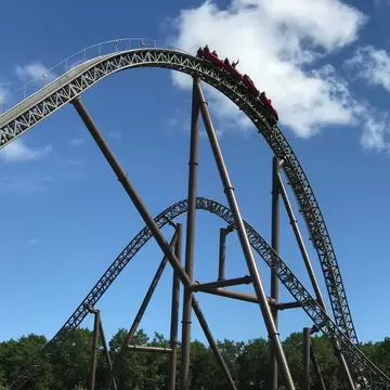 Rollercoaster in Djurs Sommerland, Denmark.
