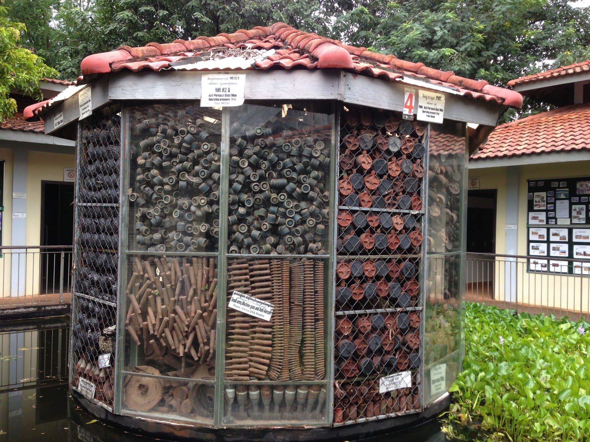 A collection of diffused landmines at The Cambodian Landmine Museum, 25km from Siem Reap, Cambodia; Shutterstock ID 2303562675;
