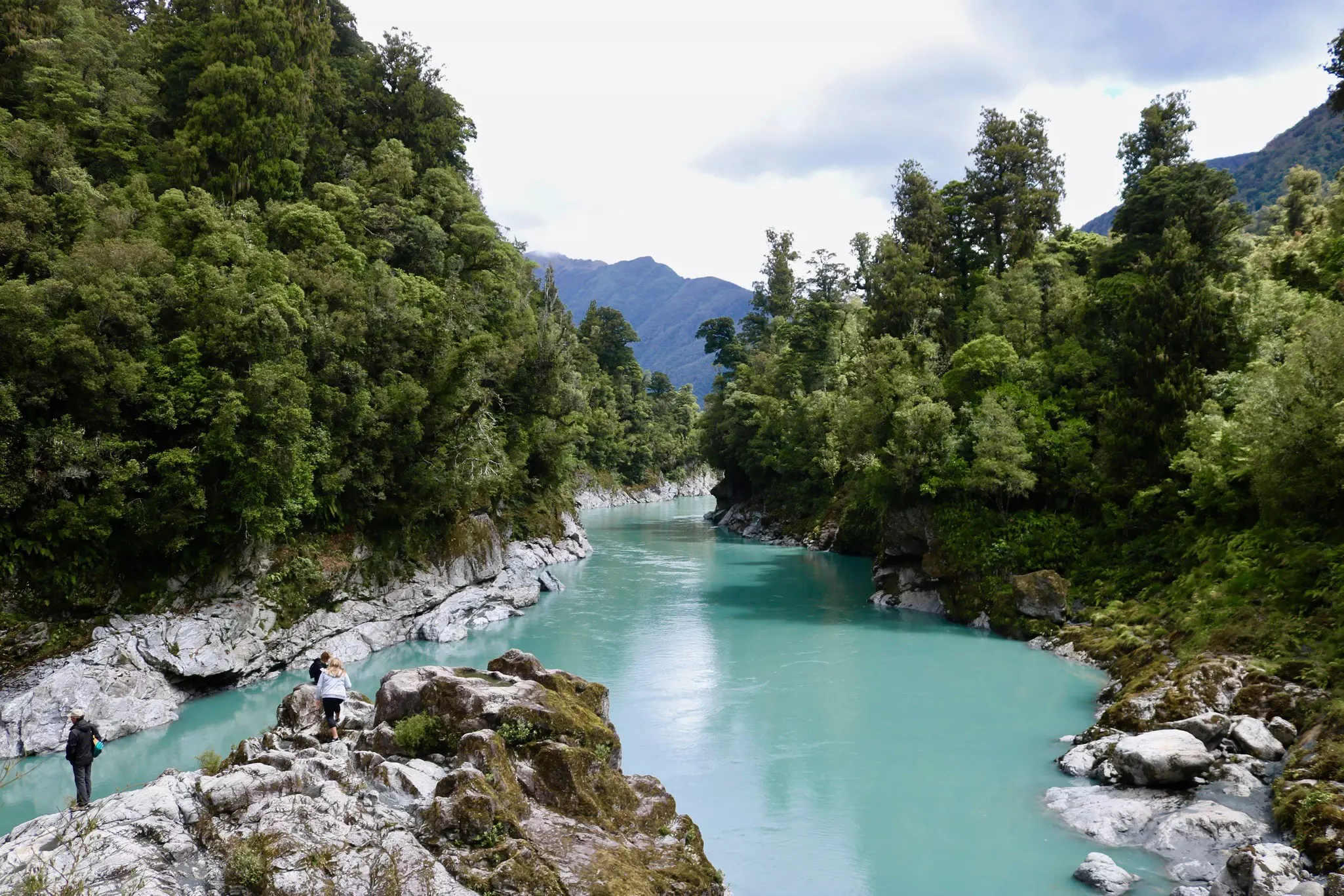 Hokitika Gorge walk, Hokitika River, Swing bridge, South Island, New Zealand