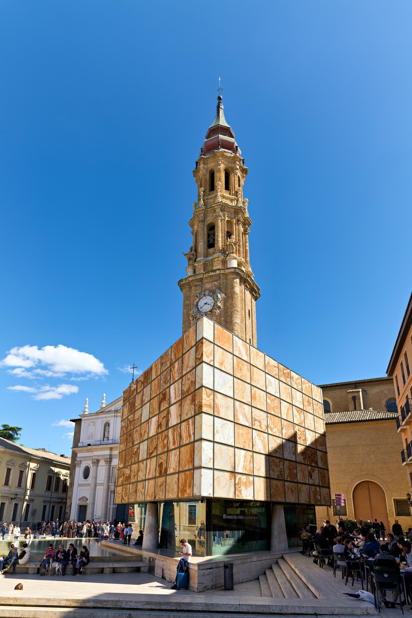 Exterior view of the Museo del Foro de Caesaraugusta in Zaragoza, Spain.