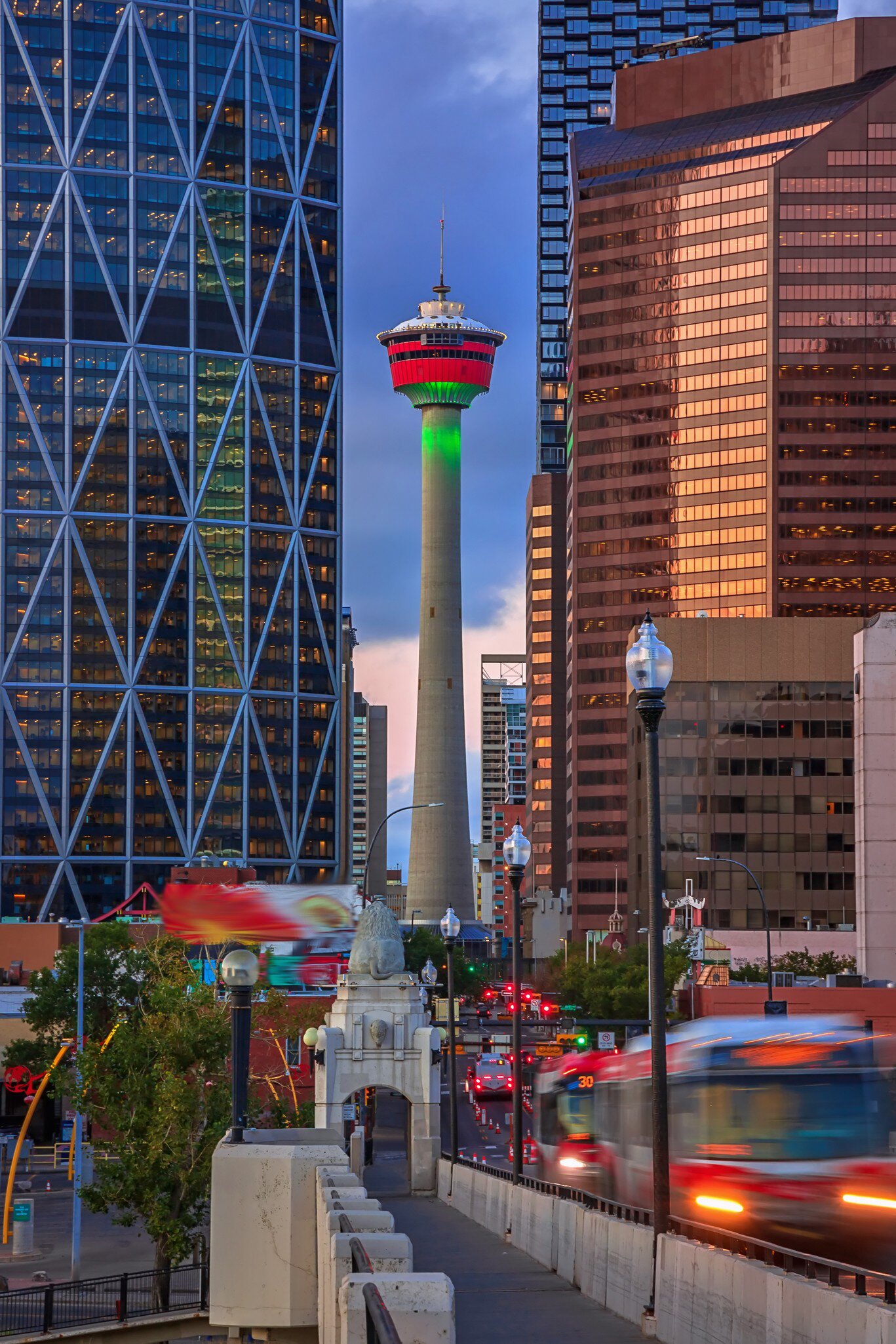 Calgary Tower on 9th Avenue, Calgary, Alberta