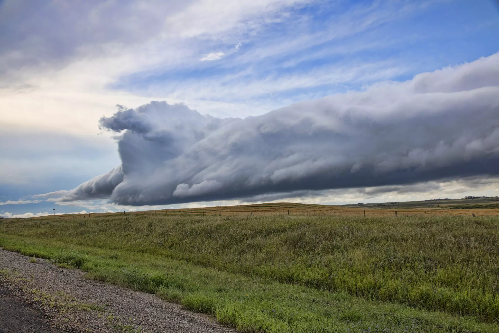 Storm clouds over the prairie