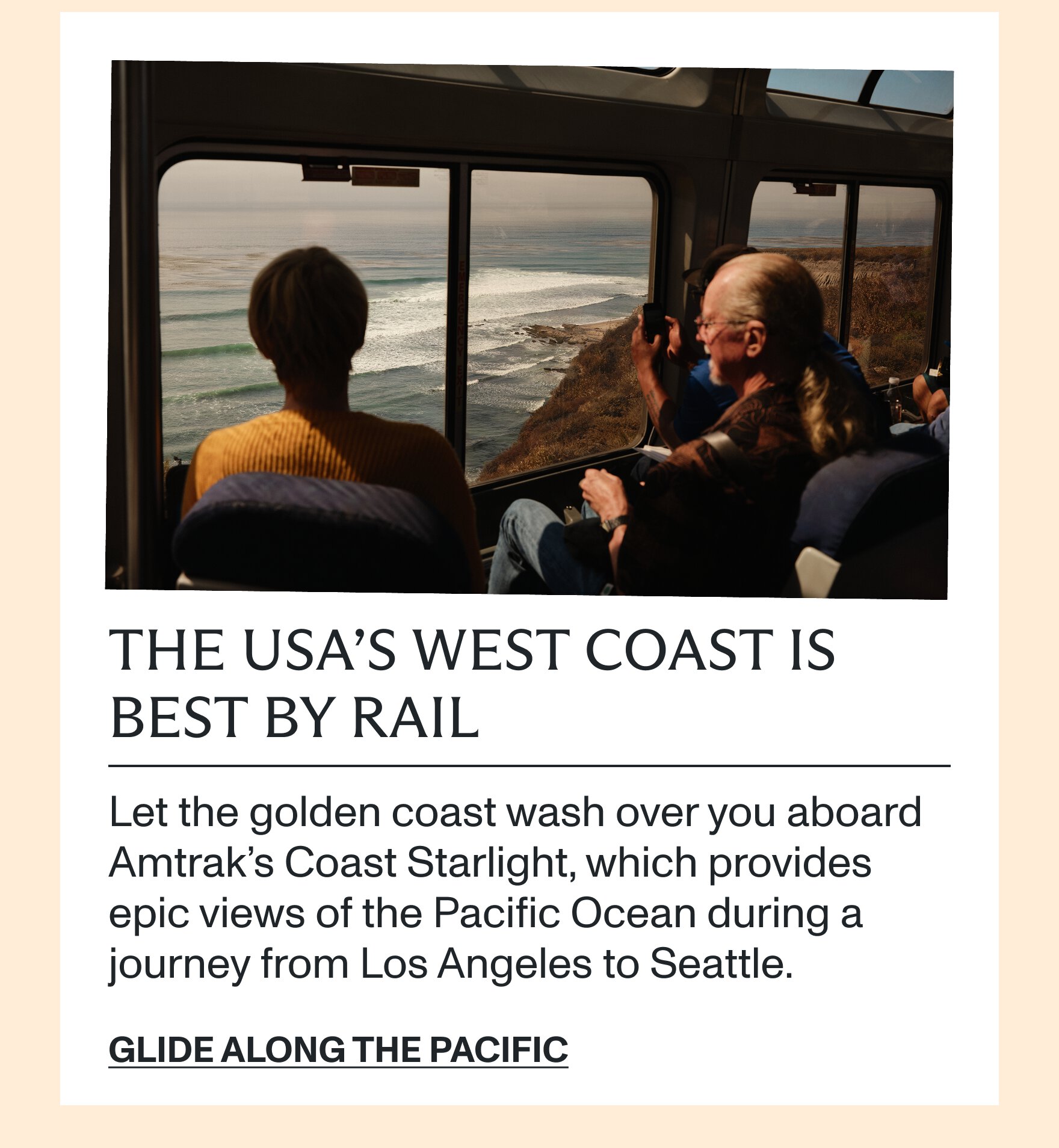 Glide along the Pacific