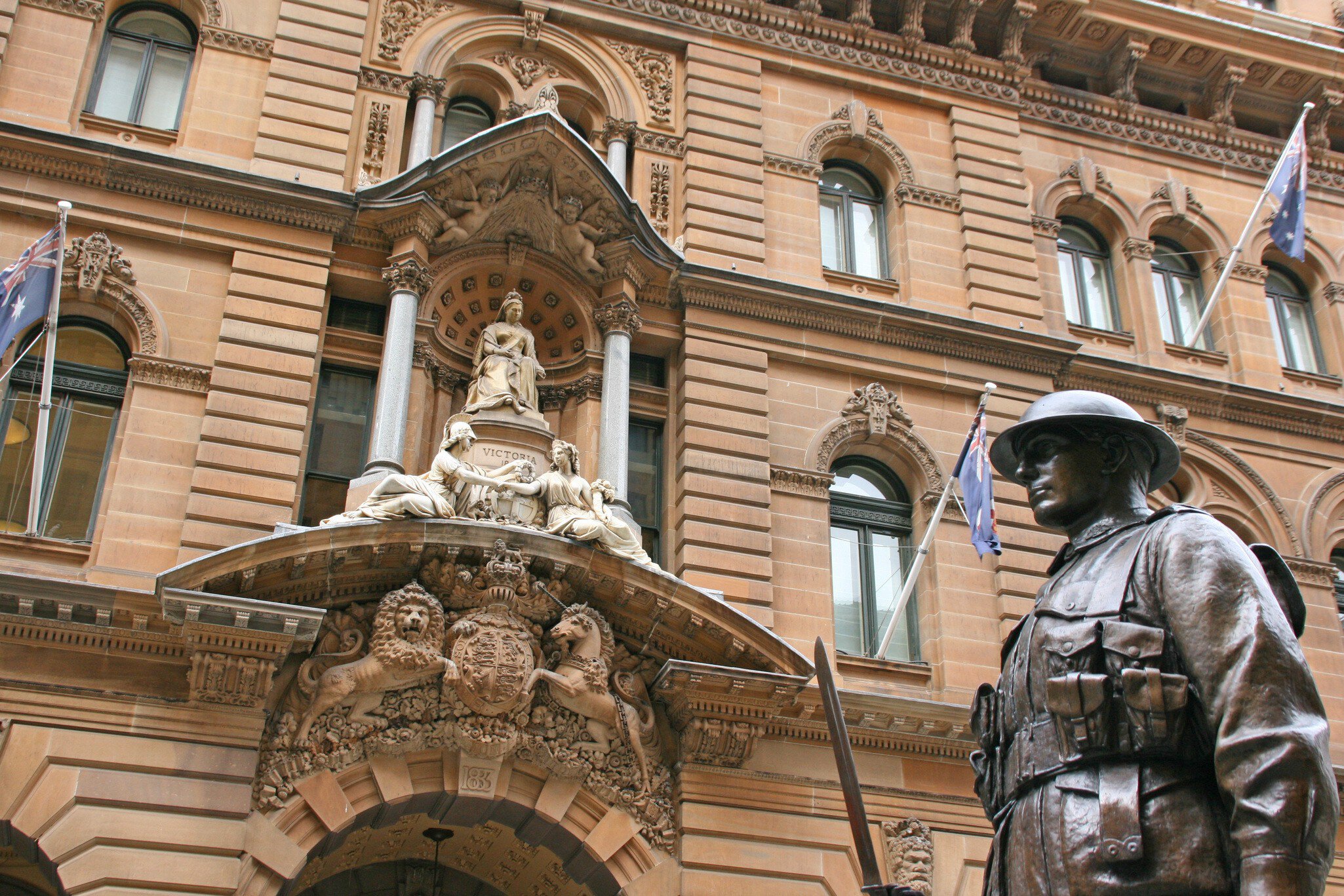 martin place, sydney, A statue of a soldier, australia; Shutterstock ID 86152537; Your name (First / Last): Josh Vogel; Project no. or GL code: 56530; Network activity no. or Cost Centre: Online-Design; Product or Project: 65050/7529/Josh Vogel/LP...