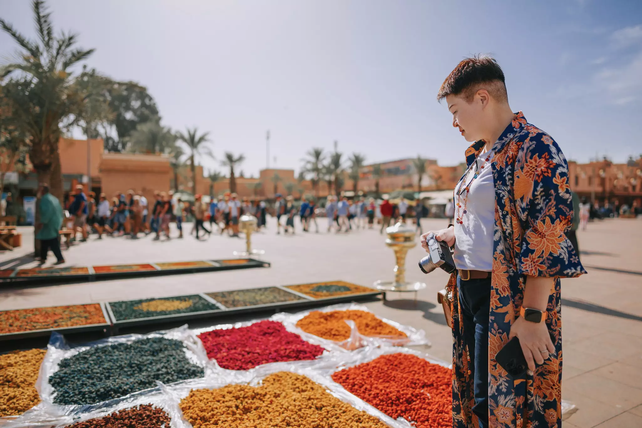 Peruse colorful dried flowers in Marrakesh © Getty Images