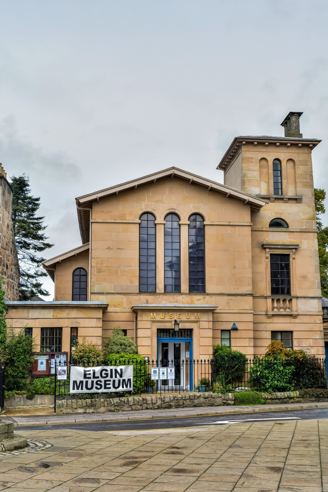 Elgin, Scotland, United Kingdom - September 18, 2017. Elgin Museum in Elgin, Scotland. The museum was opened in 1843 and is the oldest independent museum in Scotland. The museum is housed in a Category A listed building designed by architect Thoma...