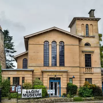 Elgin, Scotland, United Kingdom - September 18, 2017. Elgin Museum in Elgin, Scotland. The museum was opened in 1843 and is the oldest independent museum in Scotland. The museum is housed in a Category A listed building designed by architect Thoma...