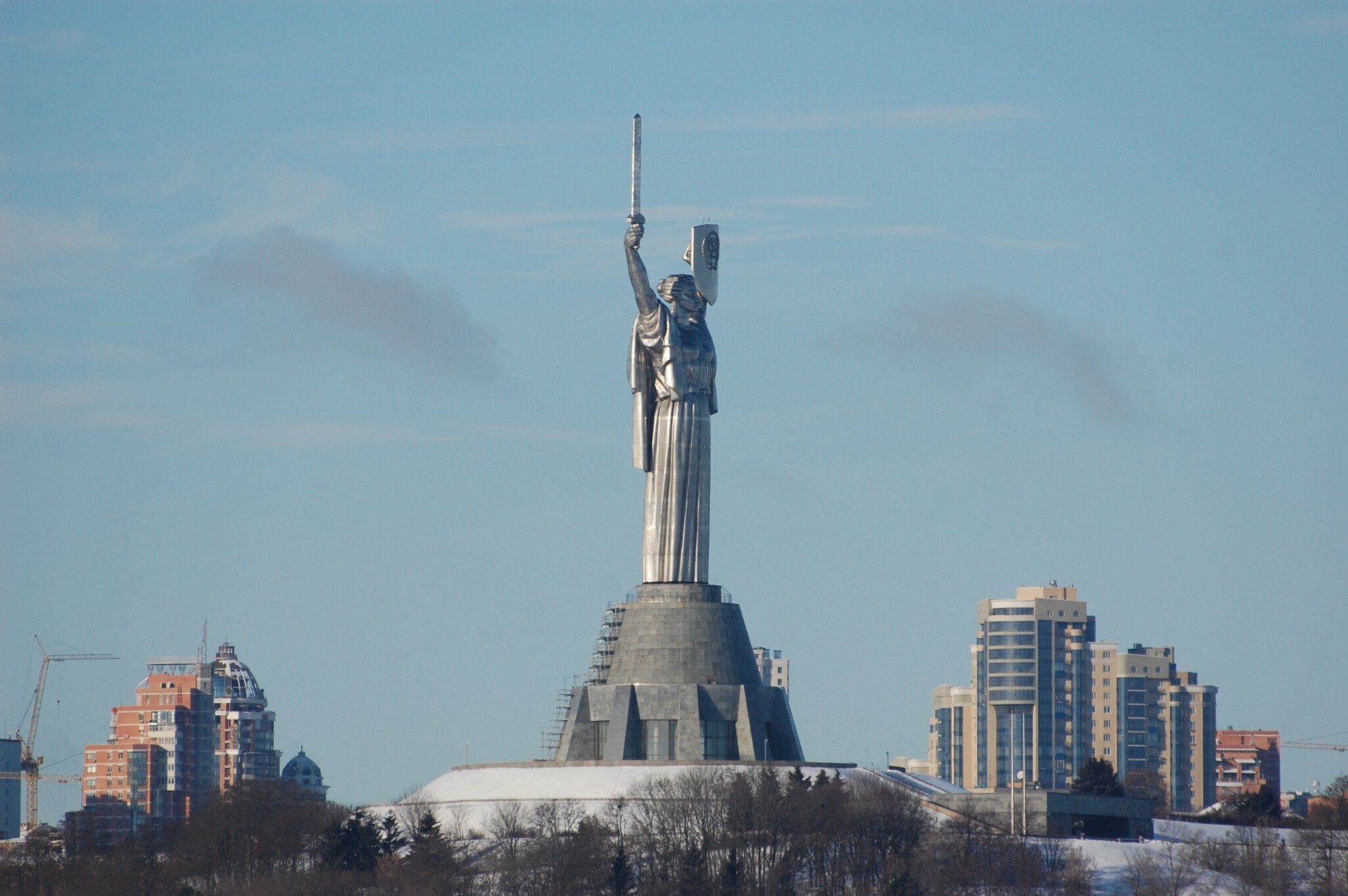 Statue  of the Motherland, in Kiev, Ukraine. This statue was built in remembrance of the victory over the Nazi's.