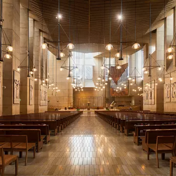 Los Angeles, California, USA - August 3, 2016: Interior of the Cathedral of Our Lady of the Angels in California