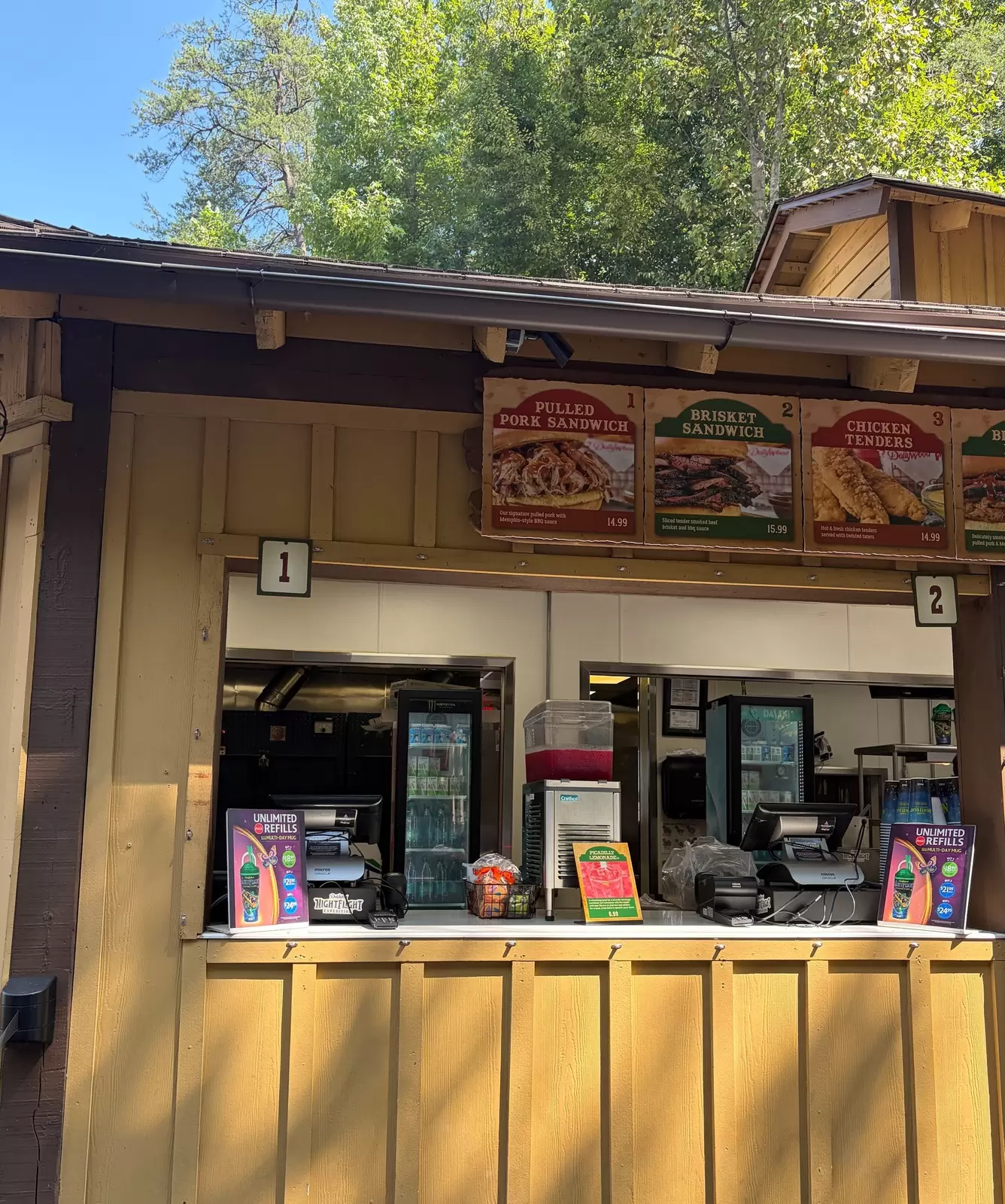 A barbeque spot at Dollywood amusement park