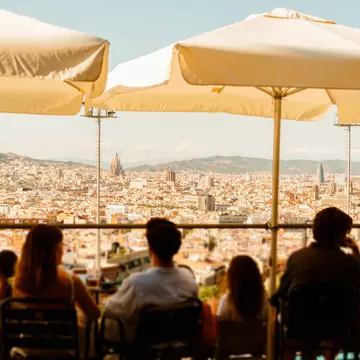 City views from a rooftop bar in Barcelona. Artur Debat/Getty Images