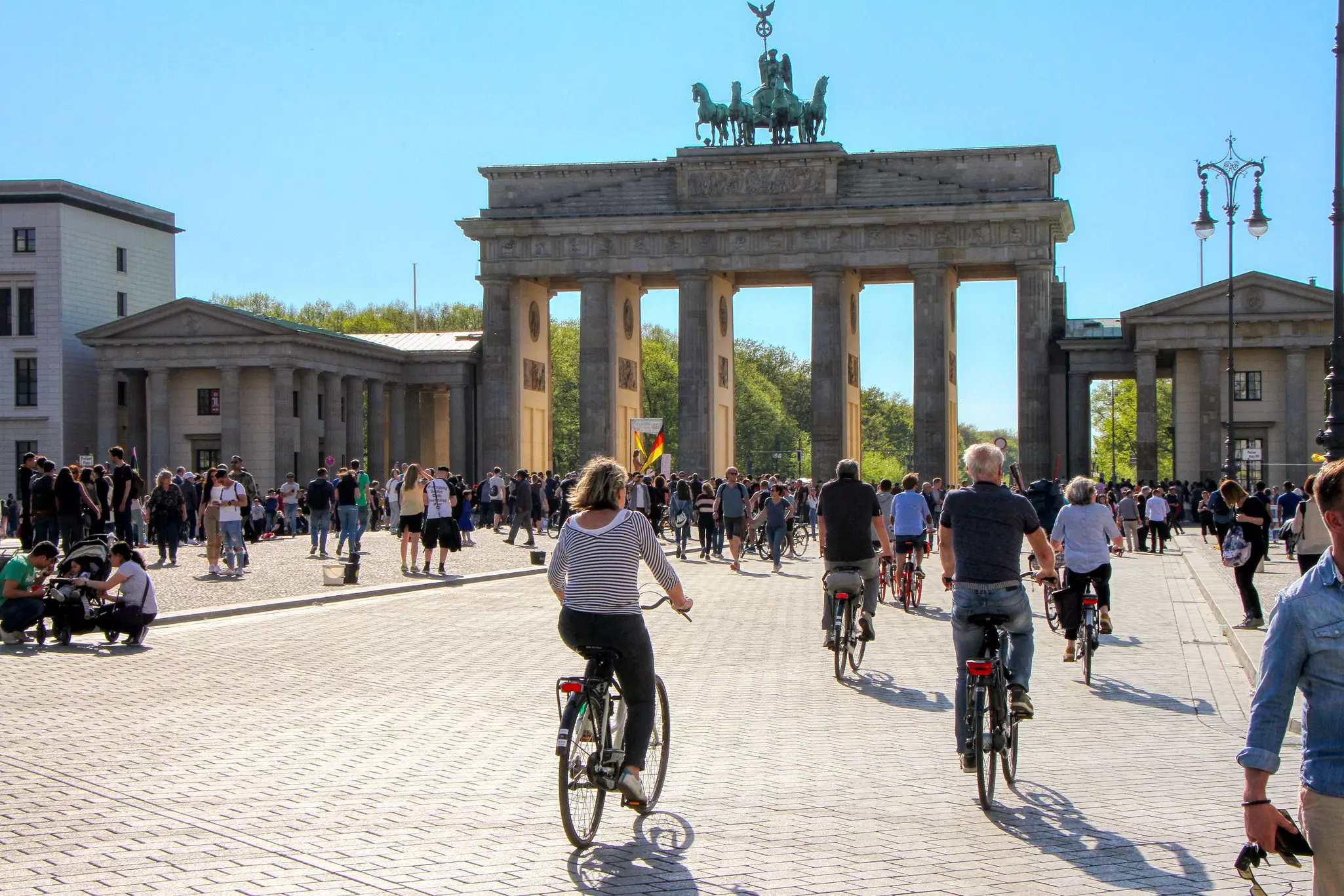 The Brandenburg Gate, viewed from the Pariser Platz on the East side in Berlin, Germany - 20/04/2019  License Type: media  Download Time: 2021-02-01T00:31:54.000Z  User: hannahblackie10  Is Editorial: Yes  purchase_order:   