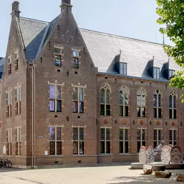 Exterior view of the Centraal Museum in Utrecht, Netherlands, on a sunny day.