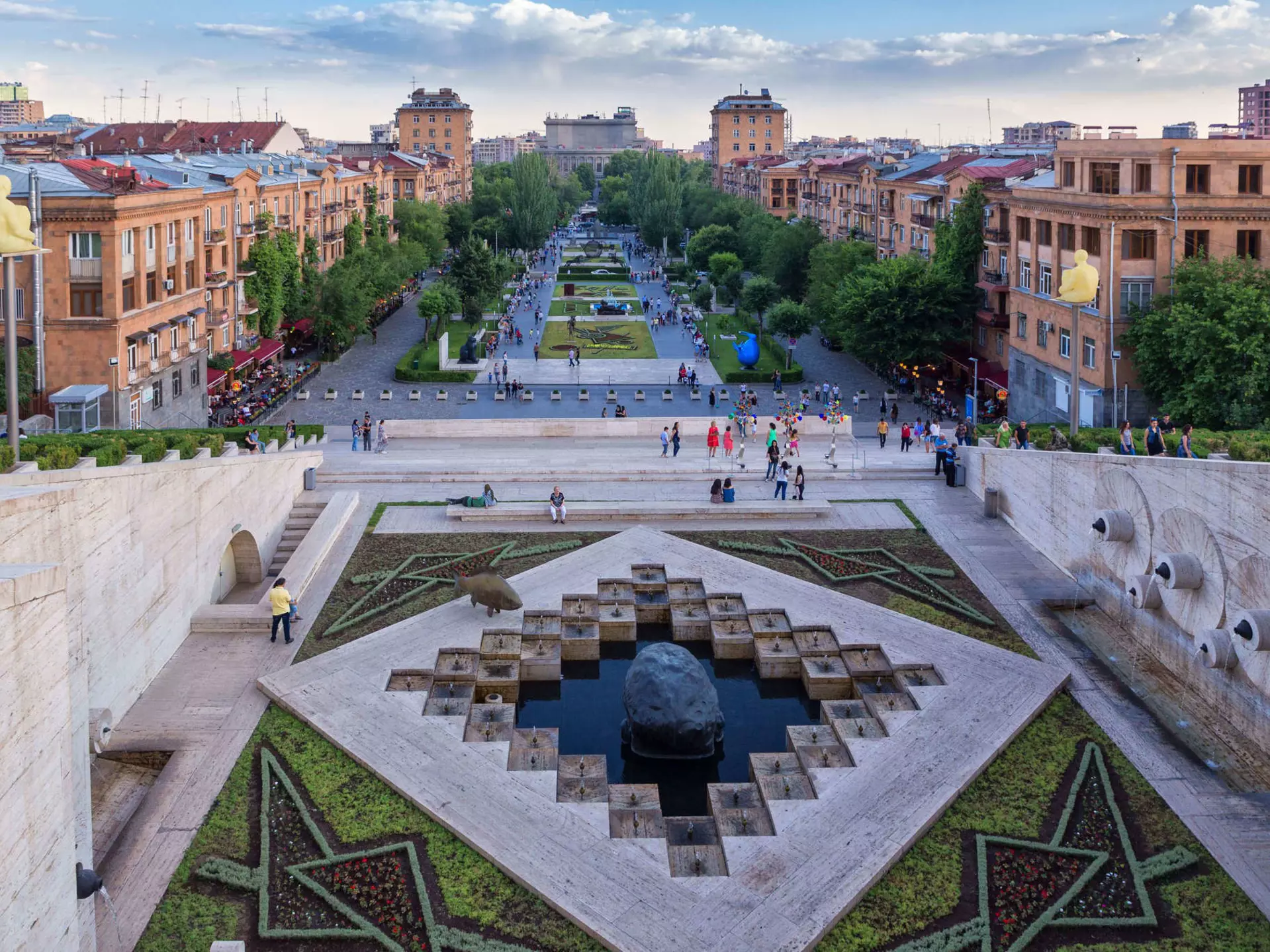 The view from the Alexander Tamanyan–designed Cascade complex