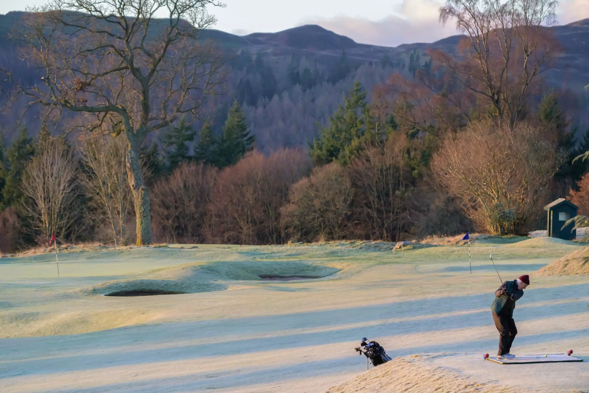 Winter golfing in Pitlochry, Scotland. Alan M Walker/Shutterstock