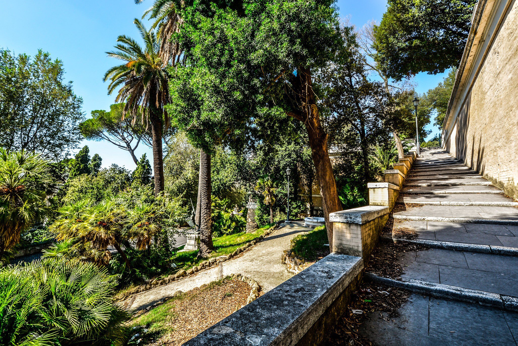 The path from the Piazza del Popolo to the Village Borghese and Borghese Gardens on the Pincian hill.