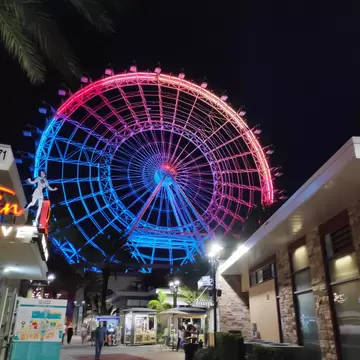 Sep 20, 2019: The wheel at the ICON park lit up at night.